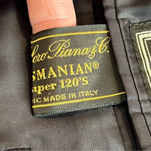 Canali Men's Blue Blazer Loro Piana Tasmanian 120 Wool, Size 62 (US52) - Picture 12 of 16